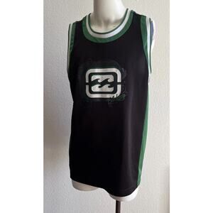 Vintage Billabong Hawaii Basketball Jersey Black/Green Dazzle Y2K Surf Large